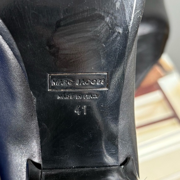 Marc Jacobs Black Heeled Leather Bootie’s - Picture 11 of 15